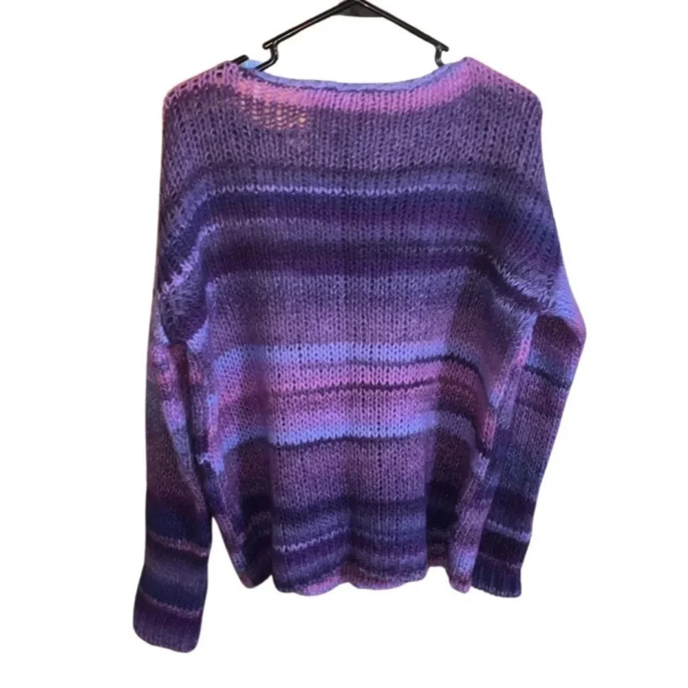 Berretti Purple Pink Wool Blend Sweater Size Medium - Picture 2 of 7